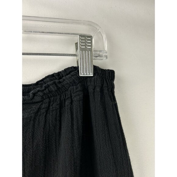 OH MY GAUZE Skirt Size 1 Crinkle Mermaid Flared Maxi A-Line Elastic Waist Black - Picture 9 of 11